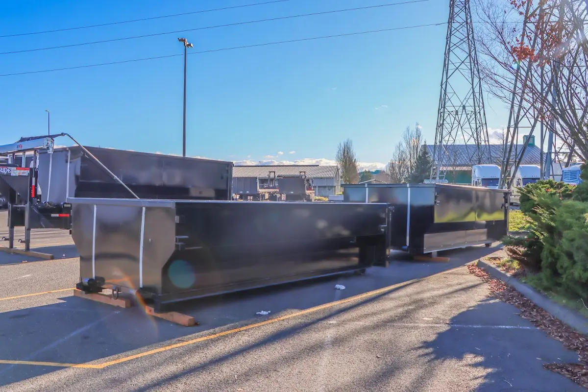 Roll-off dumpster ready for waste disposal at job site for 20 Yard Dumpster Rental in Davidson